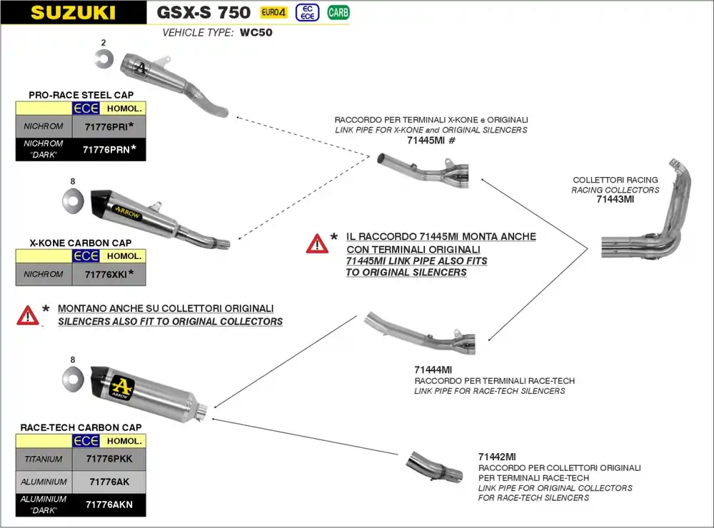 ARROW - X-KONE - Exhaust - Silencer Goedkoop