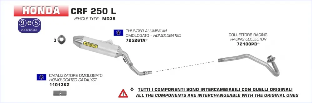 Betrouwbaar ARROW - CATALYTIC CONVERTER KIT - Exhaust - Geschikt voor diverse voertuigen