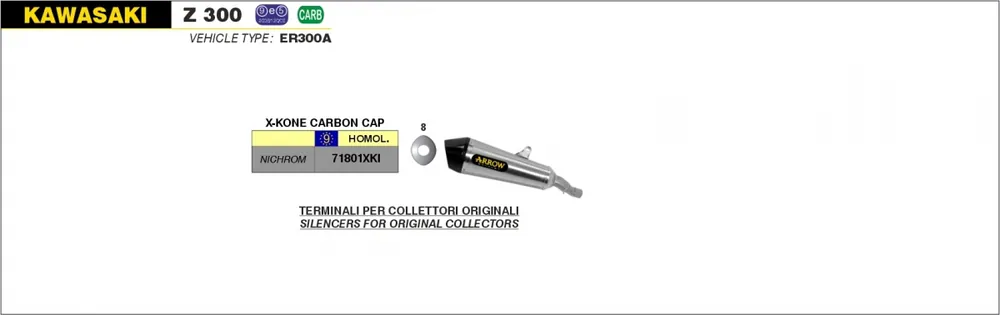 ARROW - X-KONE - Exhaust - Silencer Lage Prijs
