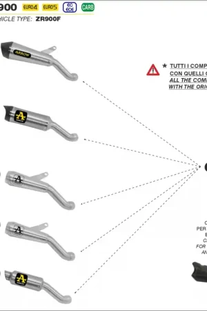 Express Levering ARROW - GP2 ALUMINIUM DARK - Exhaust - Silencer with Link Pipe