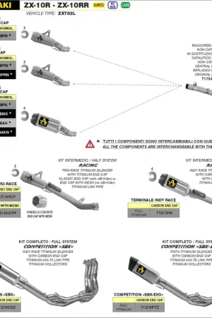 Tijdelijk Beschikbaar ARROW - COMPETITION FULL SYSTEM - Exhaust - WITH INDY RACE SILENCER