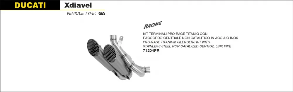 Beste Prijs ARROW - PRO-RACE TITANIUM KIT - Exhaust - SILENCERS