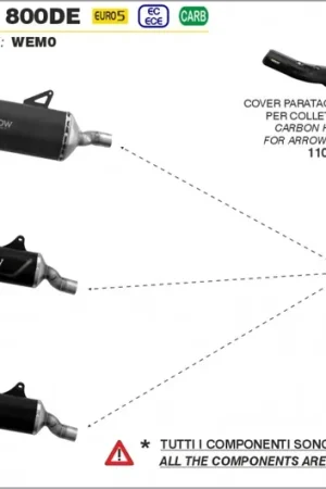 ARROW - CARBON HEATSHIELD - Exhaust - Carbon Op = Op