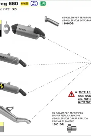Authentiek ARROW - SONORA TITANIUM - Exhaust - CARB END CAP