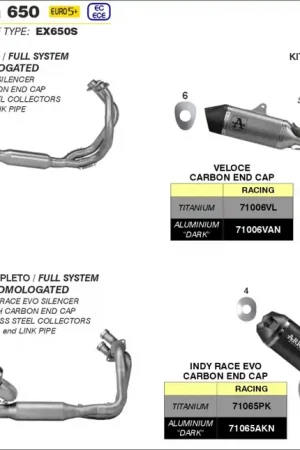 ARROW - DB KILLER - Exhaust - Voor Veloce Silencers Geld-Terug-Garantie