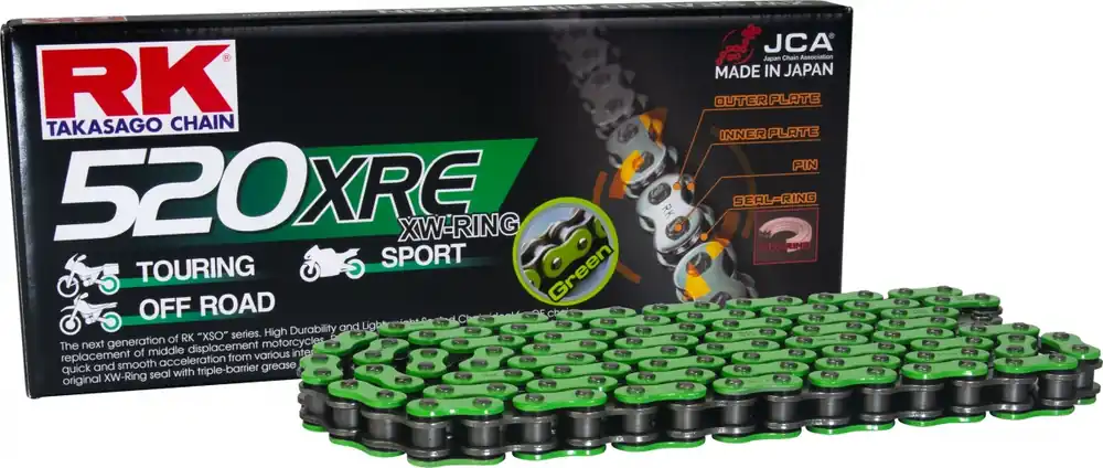 RK - MM520XRE - Chains - GREEN, SUPER REINFORCED Modern