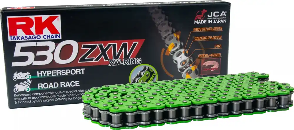 RK - MM530ZXW - Chains - GREEN, ULTRA REINFORCED Laatste Kans