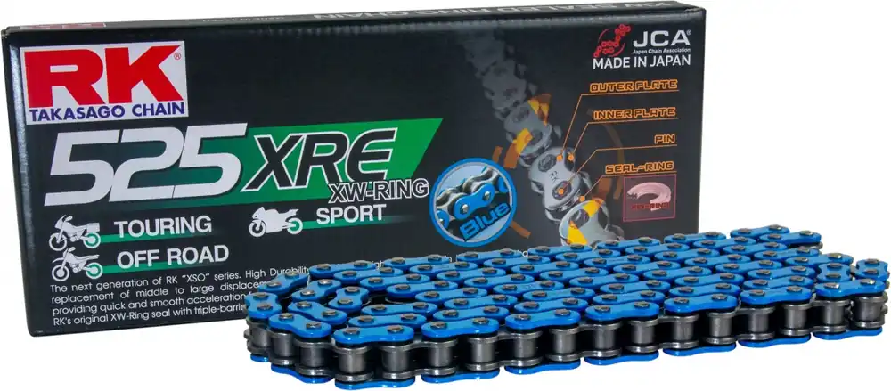 RK - BB525XRE - Chains - BLUE, SUPER REINFORCED Superprijs