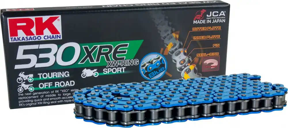 RK - BB530XRE - Chains - BLUE SUPER REINFORCED Exclusief