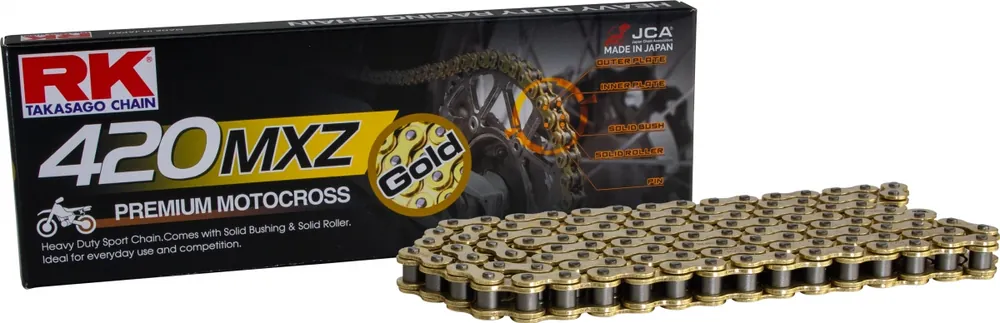 RK - GB420MXZ - Chains - GOLD, ULTRA REINFORCED Snelle Levering
