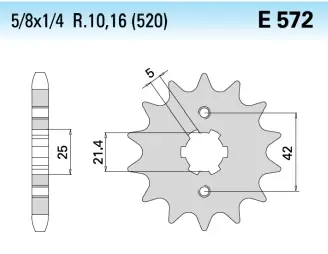 CHIARAVALLI - FRONT 14T - Sprockets - 14T voor optimale prestaties Finale Uitverkoop