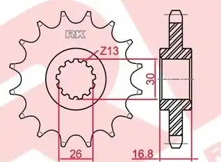 RK - FRONT 17T, 530 - Sprockets - 17T Voordeelprijs