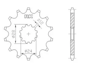 Beperkt Aanbod RK - FRONT 17T, 530 - Sprockets - 17T en 530