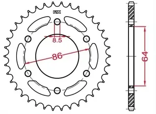 RK - REAR 50T, 428 - Sprockets - Kwaliteit en Betrouwbaarheid Gratis Verzending