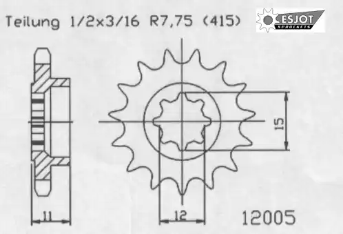 ESJOT - FRONT 13T, 415 - Sprockets - 13T Bestseller
