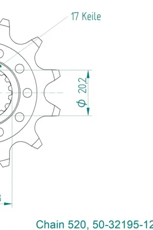 ESJOT - FRONT 12T, LIGHT, 520 - Sprockets - Lichtgewicht ontwerp Koop Vandaag