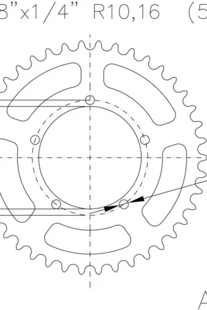 Flitsaanbieding ESJOT - REAR ALU 44T, 520 - Sprockets - PVM WHEELS