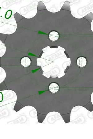 Plaats Bestelling AFAM - FRONT 16T, 420 - Sprockets - 16T Tanden