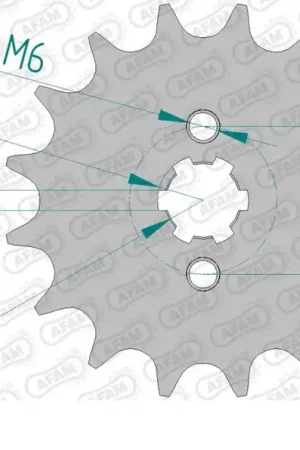 AFAM - FRONT 12T, 420 - Sprockets - 12 Tand Gecertificeerd