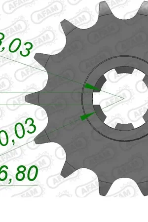 AFAM - FRONT 14T, 420 - Sprockets - 14T Plaats Bestelling