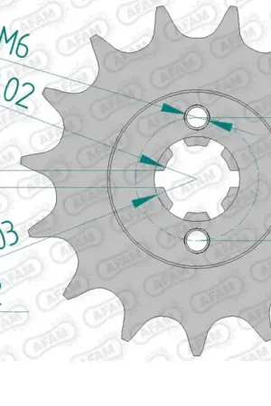 Bestel Nu AFAM - FRONT 14T, 520 - Sprockets - 14T