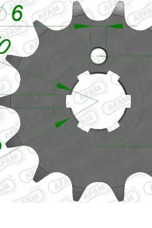 Nieuwe Collectie AFAM - FRONT 14T, 520 - Sprockets - 14T