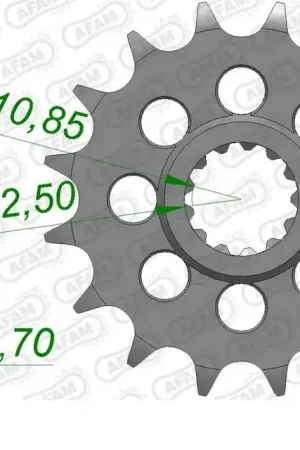 Superprijs AFAM - FRONT 17T, 525 - Sprockets - 17 tanden