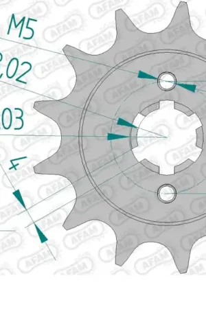 Actieprijs AFAM - FRONT 12T, 520 - Sprockets - 12T