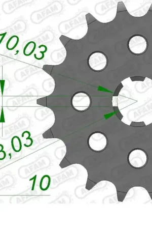 AFAM - FRONT 16T, 415 - Sprockets - 16T Plaats Bestelling