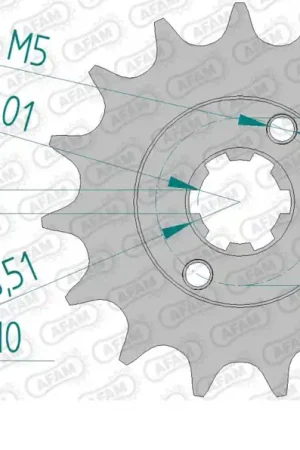 AFAM - FRONT 13T, 420 - Sprockets - 13T, 420 Handgemaakt