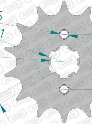 Gratis Verzending AFAM - FRONT 14T, 428 - Sprockets - 14 Tanden