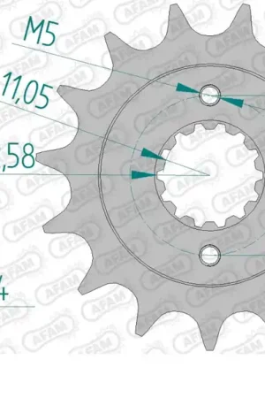 Bestel Nu AFAM - FRONT 15T, 530 - Sprockets - 15T Tandwiel