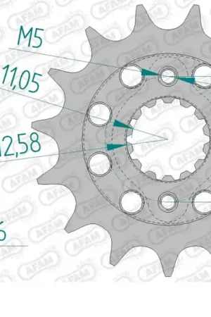 AFAM - FRONT 16T, 520 - Sprockets - 16T voor optimale prestaties Plaats Bestelling