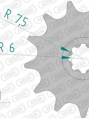 Betaalbaar AFAM - FRONT 12T, 415 - Sprockets - 12T