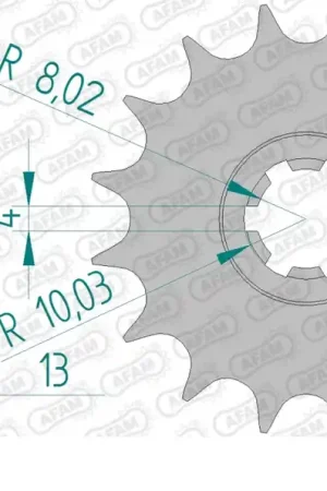 Groothandel AFAM - FRONT 16T, 428 - Sprockets - 16 tanden