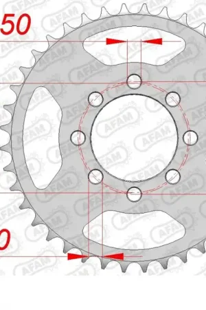 Bulkbestelling AFAM - REAR STEEL 40T, 420 - Sprockets - Staal