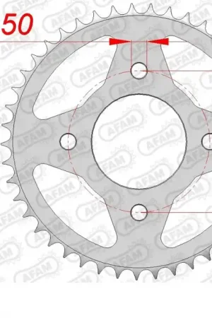 AFAM - REAR STEEL 45T, 428 - Sprockets - Stevig staal Alleen Vandaag