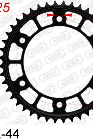 AFAM - REAR STEEL 44T, 520 - Sprockets - Duurzaam en Betrouwbaar Direct Beschikbaar