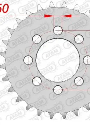 Alleen Vandaag AFAM - REAR STEEL 28T, 420 - Sprockets - Staalconstructie