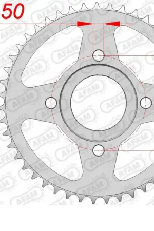 Direct Verzonden AFAM - REAR STEEL 47T, 420 - Sprockets - Robuust en Duurzaam