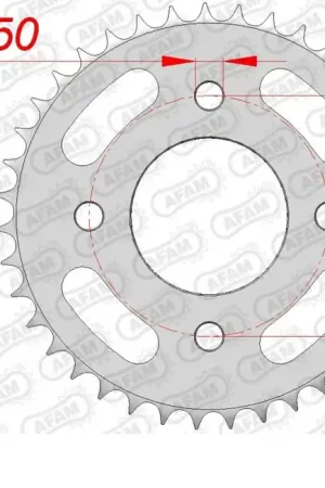 Groothandel AFAM - REAR STEEL 39T, 428 - Sprockets - Duurzaam Staal