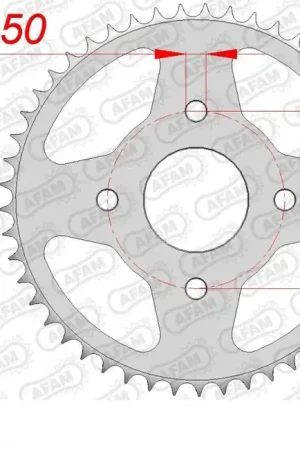 AFAM - REAR STEEL 45T, 428 - Sprockets - Stevig en Betrouwbaar Gratis Verzending