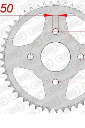 AFAM - REAR STEEL 49T, 428 - Sprockets - Duurzaam en Betrouwbaar Groothandel