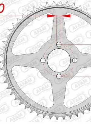 Exclusief AFAM - REAR STEEL 54T, 428 - Sprockets - Staal