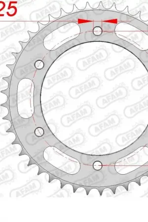 Fabrieksprijs AFAM - REAR STEEL 44T, 428 - Sprockets - Staal