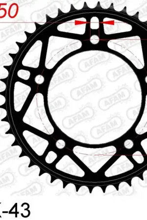 Lage Kosten AFAM - REAR STEEL 43T, 520 - Sprockets - Staal 43T