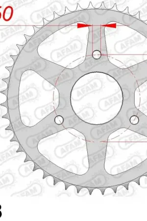 AFAM - REAR STEEL 48T, 420 - Sprockets - Staal, 48 tanden, 420 ketting Snelle Levering