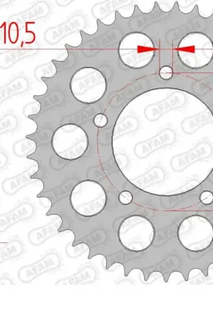 Premium AFAM - REAR STEEL 43T, 520 - Sprockets - Staalconstructie