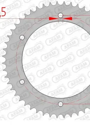 Lage Kosten AFAM - REAR STEEL 52T, 428 - Sprockets - Staal