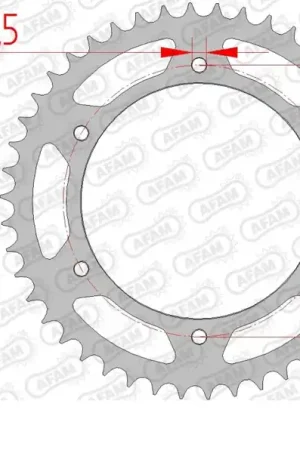 Direct Verzonden AFAM - REAR STEEL 46T, 520 - Sprockets - Stevig en Betrouwbaar